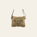 OHLAY Cross Body Upcycled Canvas Genuine Leather Women's Bag Western Handbag Purse | Womens Handbags Belt for Women Summer