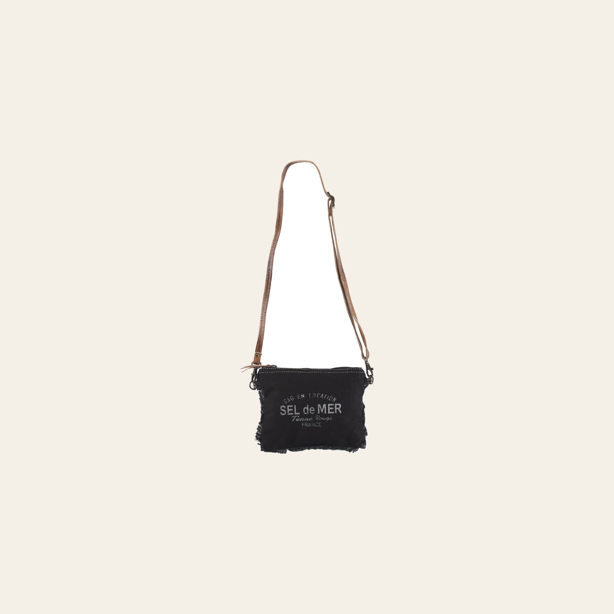 OHLAY Cross Body Upcycled Canvas Genuine Leather Women's Bag Western Handbag Purse | Womens Handbags Belt for Women Summer