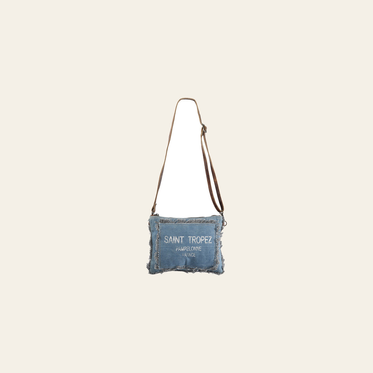 OHLAY Cross Body Upcycled Canvas Genuine Leather Women's Bag Western Handbag Purse | Womens Handbags Belt for Women Summer