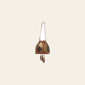 OHLAY Bucket Bag Leather and Upcycled Canvas Ladies | Women Western Handbag Belt for Womens Summer