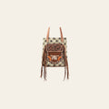 OHLAY KB367 TOTE Hand Tooled Upcycled Wool Canvas Genuine Leather women bag western handbag purse