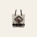 OHLAY KB370 TOTE Upcycled Wool Canvas Embossed Hair-on Genuine Leather women bag western handbag purse
