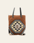 OHLAY KB379 TOTE Upcycled Wool Canvas Hair-on Genuine Leather women bag western handbag purse