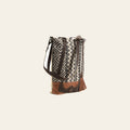 OHLAY KB380 TOTE Upcycled Wool Canvas Genuine Leather women bag western handbag purse