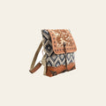 OHLAY Bucket Upcycled Wool Canvas Hair On Genuine Leather Women Bag Western Handbag Purse | Womens Handbags Belt for Summer