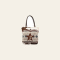 OHLAY KB383 TOTE Upcycled Wool Canvas Hair-on Genuine Leather women bag western handbag purse