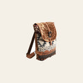 OHLAY Bucket Upcycled Wool Canvas Hair On Genuine Leather Women Bag Western Handbag Purse | Womens Handbags Belt for Summer