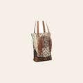 OHLAY KB394 TOTE Hand Tooled Upcycled Wool Canvas Genuine Leather women bag western handbag purse