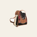 OHLAY Backpack Bag Leather and Upcycled Canvas Ladies | Women Western Handbag Belt for Womens Summer