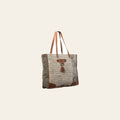 OHLAY KB418 TOTE Upcycled Wool Canvas Genuine Leather women bag western handbag purse