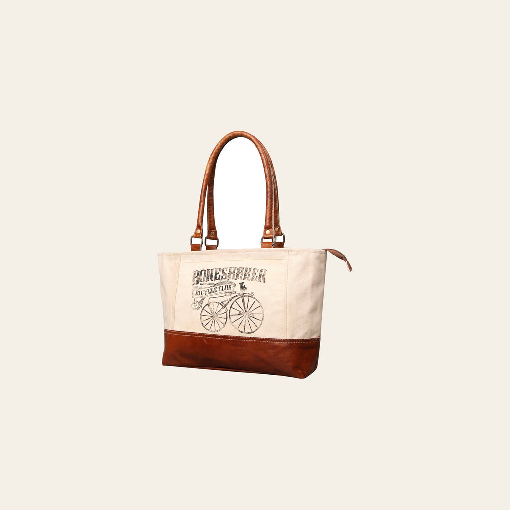 OHLAY KB460 TOTE Upcycled Canvas Genuine Leather women bag western handbag purse