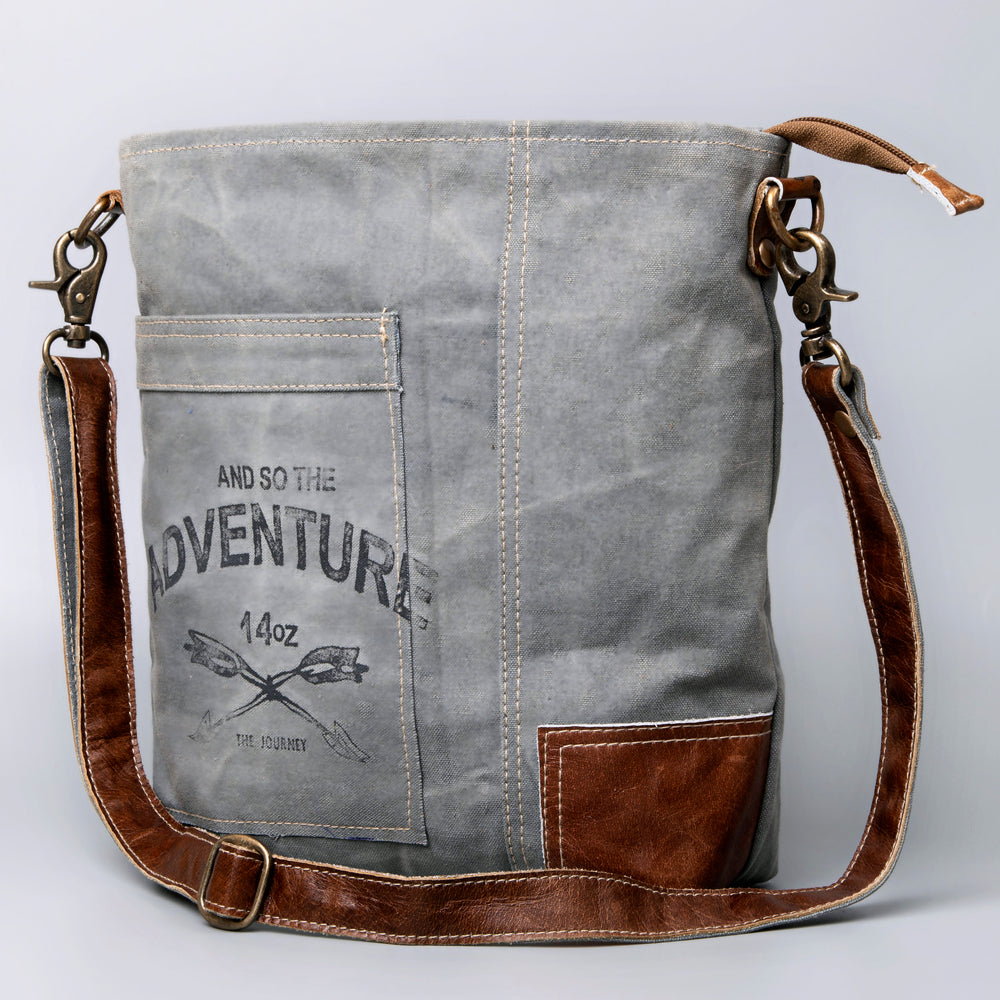 Ohlay Bags Vintage Canvas Crossbody Bag for Women & Men, Leather Trim Messenger Shoulder Bag