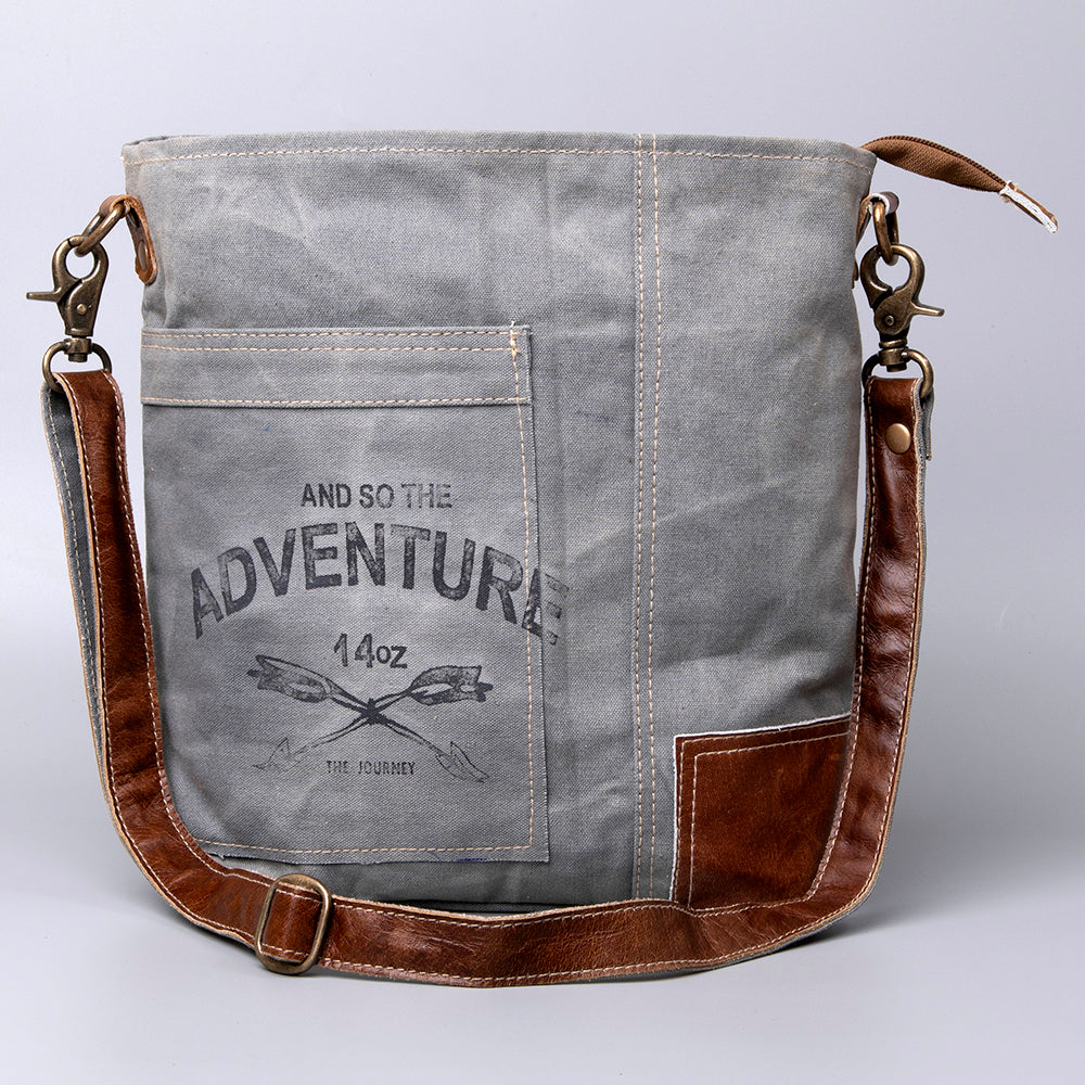 Ohlay Bags Vintage Canvas Crossbody Bag for Women & Men, Leather Trim Messenger Shoulder Bag