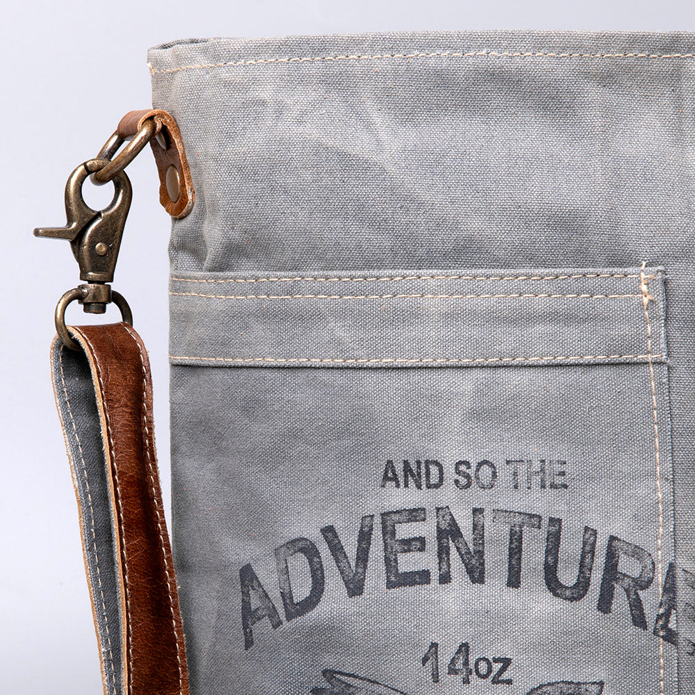 Ohlay Bags Vintage Canvas Crossbody Bag for Women & Men, Leather Trim Messenger Shoulder Bag