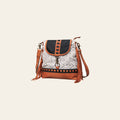 OHLAY Cross Body Upcycled Canvas Genuine Leather Women's Bag Western Handbag Purse | Womens Handbags Belt for Women Summer