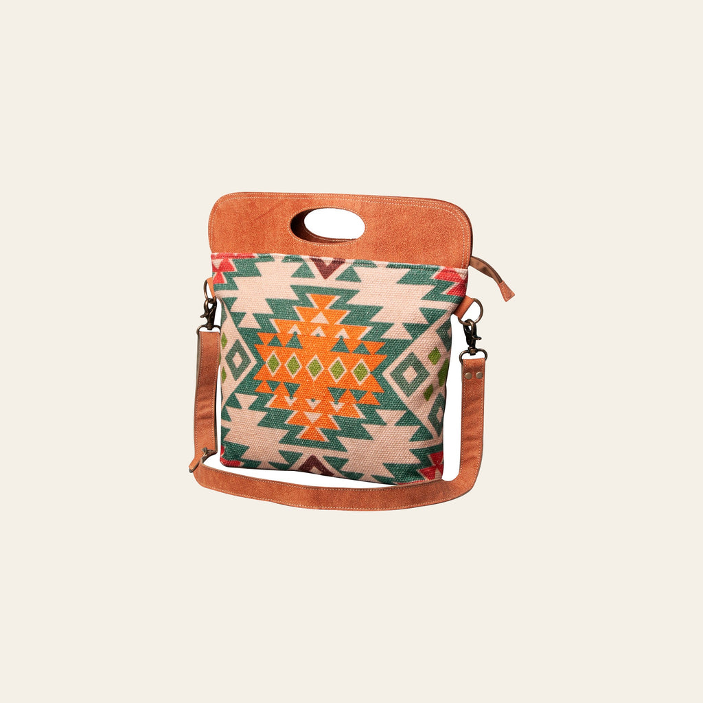 OHLAY CrossBody Upcycled Wool Canvas Genuine Leather Women Bag Western Handbag Purse | Womens Handbags Belt for Purses Summer