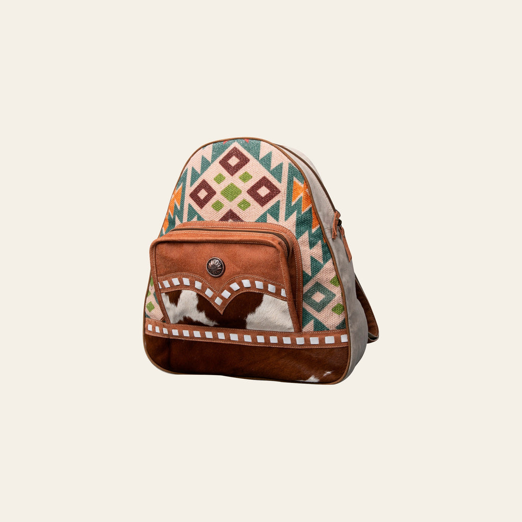 OHLAY Cross Body Upcycled Wool Canvas Hair-On Genuine Leather Women Bag Western Handbag Purse Womens Handbags Belt for Summer