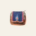 OHLAY Cross Body Upcycled Wool Canvas Hair-On Genuine Leather Women Bag Western Handbag Purse Womens Handbags Belt for Summer