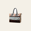 OHLAY KB484 TOTE Upcycled Wool Canvas Embossed Genuine Leather women bag western handbag purse