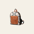 OHLAY Backpack Upcycled Canvas Genuine Leather Women Bag Western Handbag Purse | Womens Handbags Belt for Purses Summer