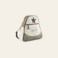 OHLAY Backpack Upcycled Canvas Genuine Leather Women Bag Western Handbag Purse | Womens Handbags Belt for Purses Summer