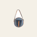 OHLAY Canteen Upcycled Canvas Genuine Leather Women's Bag Western Handbag Purse Women Handbags Belt for Purses Womens Summer