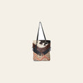 OHLAY KB590 TOTE Hand Tooled Upcycled Wool Canvas Hair-on Genuine Leather women bag western handbag purse