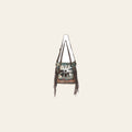 OHLAY KB591 TOTE Hand Tooled Upcycled Wool Canvas Hair-on Genuine Leather women bag western handbag purse
