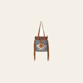 OHLAY KB605 TOTE Hand Tooled Upcycled Wool Hair-on Genuine Leather women bag western handbag purse