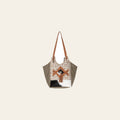 OHLAY KB611 TOTE Upcycled Wool Canvas Hair-on Genuine Leather women bag western handbag purse