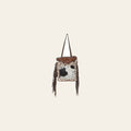 OHLAY KB622 TOTE Hand Tooled Upcycled Wool Canvas Hair-on Genuine Leather women bag western handbag purse