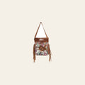 OHLAY KB634 TOTE Hand Tooled Upcycled Wool Hair-on Genuine Leather women bag western handbag purse