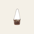 OHLAY Cross Body Hand Tooled Upcycled Wool Canvas Hair-On Genuine Leather Women Bag Western Handbag Purse | for Womens Summer
