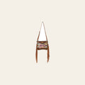 OHLAY Cross Body Hand Tooled Upcycled Wool Canvas Hair-On Genuine Leather Women Bag Western Handbag Purse | for Womens Summer