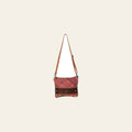 OHLAY Cross Body Upcycled Wool Canvas Embossed Genuine Leather Women Bag Western Handbag Purse Womens Handbags Belt Summer