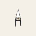 OHLAY Cross Body Upcycled Wool Canvas Embossed Genuine Leather Women Bag Western Handbag Purse Womens Handbags Belt Summer