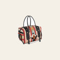 OHLAY Duffel Upcycled Wool Hair-On Genuine Leather Women Bag Western Handbag Purse | Canvas for Womens Summer