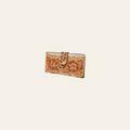 OHLAY Coin Purse Hand Tooled Hair-On Genuine Leather Women Bag Western Handbag | for Cute