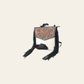 OHLAY Backpack Hand Tooled Upcycled Canvas Hair-On Genuine Leather Women Bag Western Handbag Purse Womens Handbags