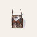 OHLAY Coin Purse Embossed Hair-On Genuine Leather Women Bag Western Handbag | for Cute