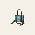 OHLAY KBG264 TOTE Upcycled Wool Genuine Leather women bag western handbag purse