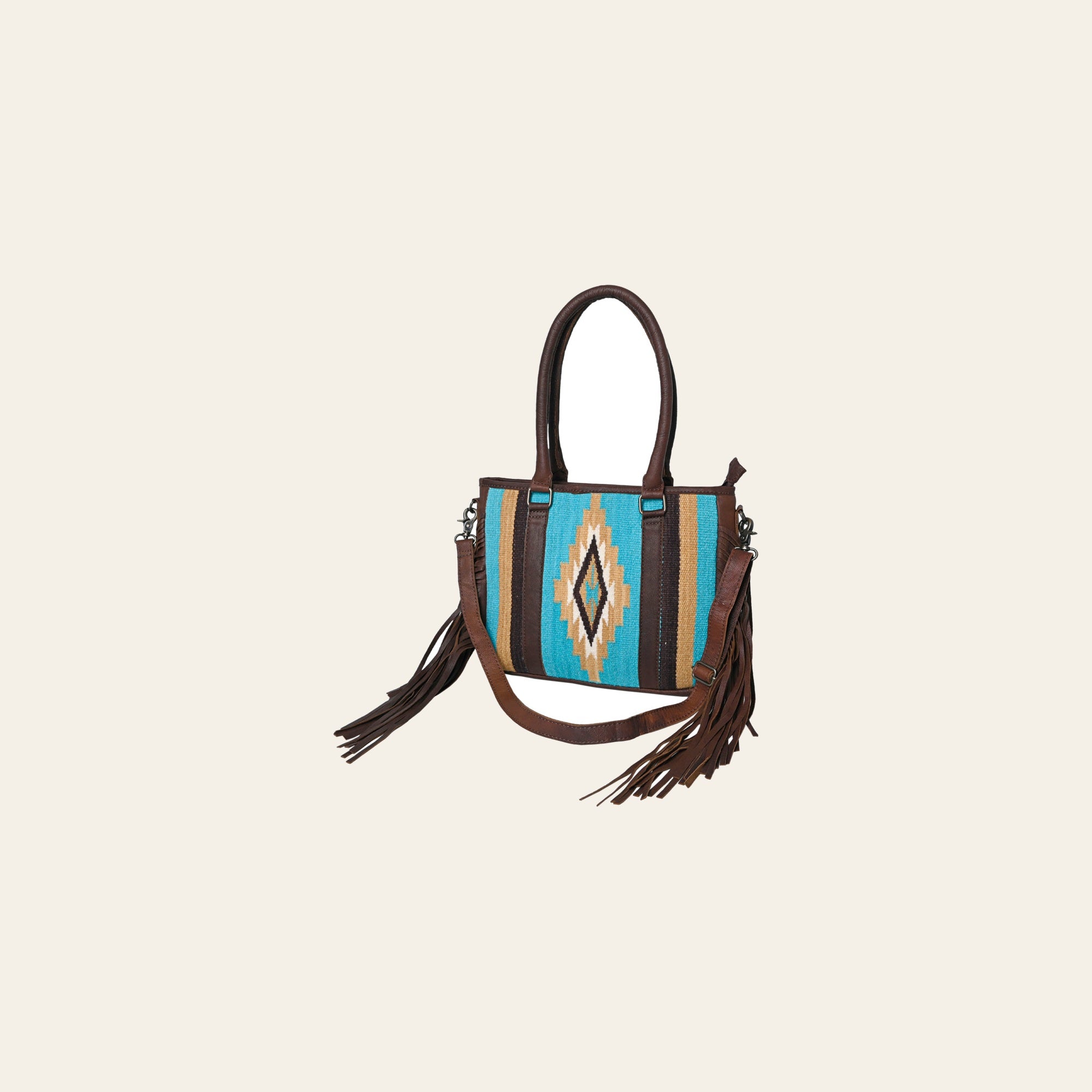 OHLAY KBG264 TOTE Upcycled Wool Genuine Leather women bag western handbag purse