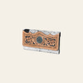 OHLAY Coin Purse Hand Tooled Hair-On Genuine Leather Women Bag Western Handbag | for Cute