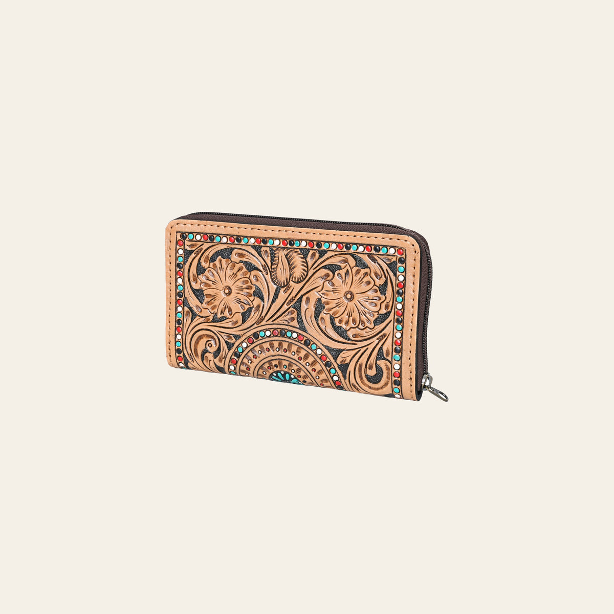 OHLAY Coin Purse Hand Tooled Genuine Leather Western Women Bag | Handbag Wallet Purses for Cute