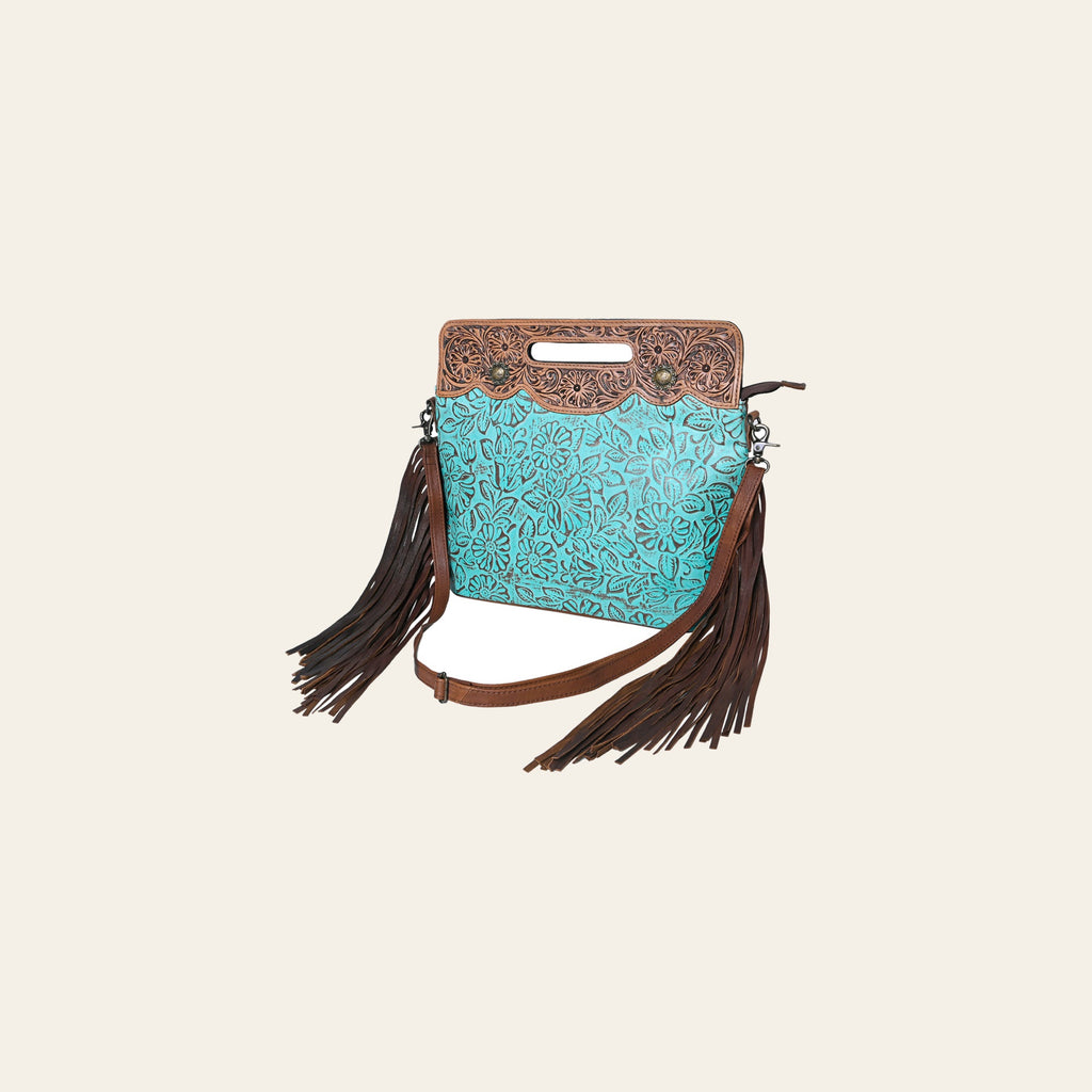 OHLAY Clutch Hand Tooled Embossed Genuine Leather Women Bag Western Handbag Purse | Purses for Cute