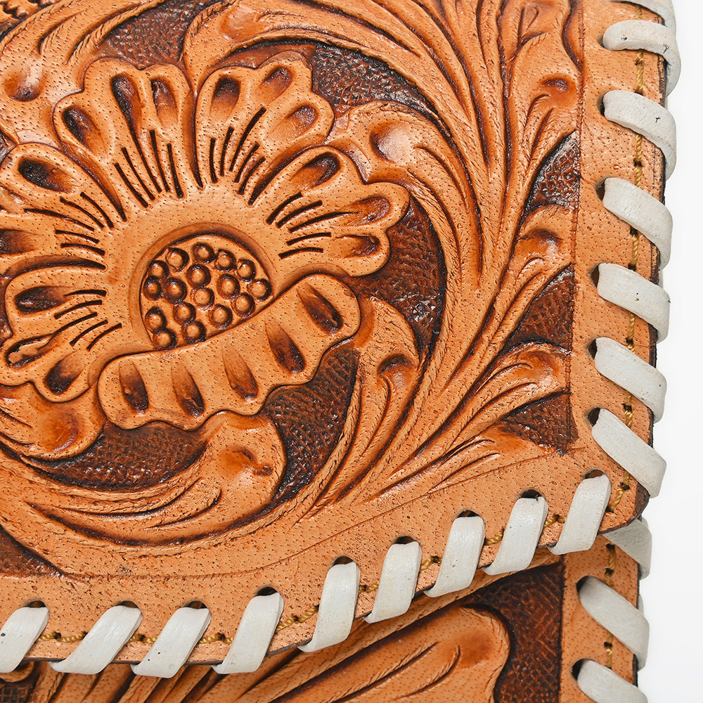 OHLAY Wallet Hand Tooled Hair-On Genuine Leather Women Bag Western Handbag Purse | Womens Handbags |Leather Belt for Summer