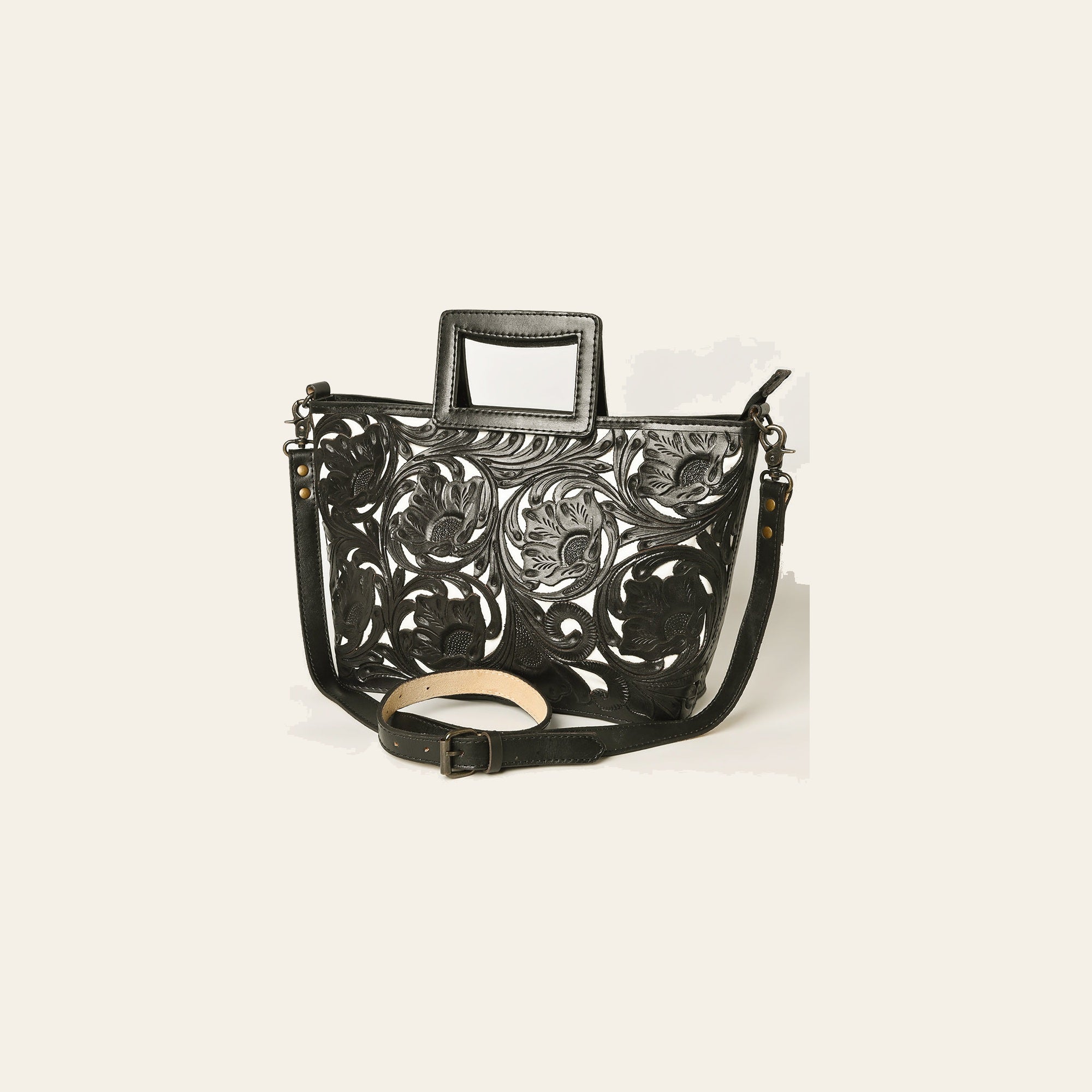 OHLAY KBG324A TOTE Hand Tooled Genuine Leather women bag western handbag purse