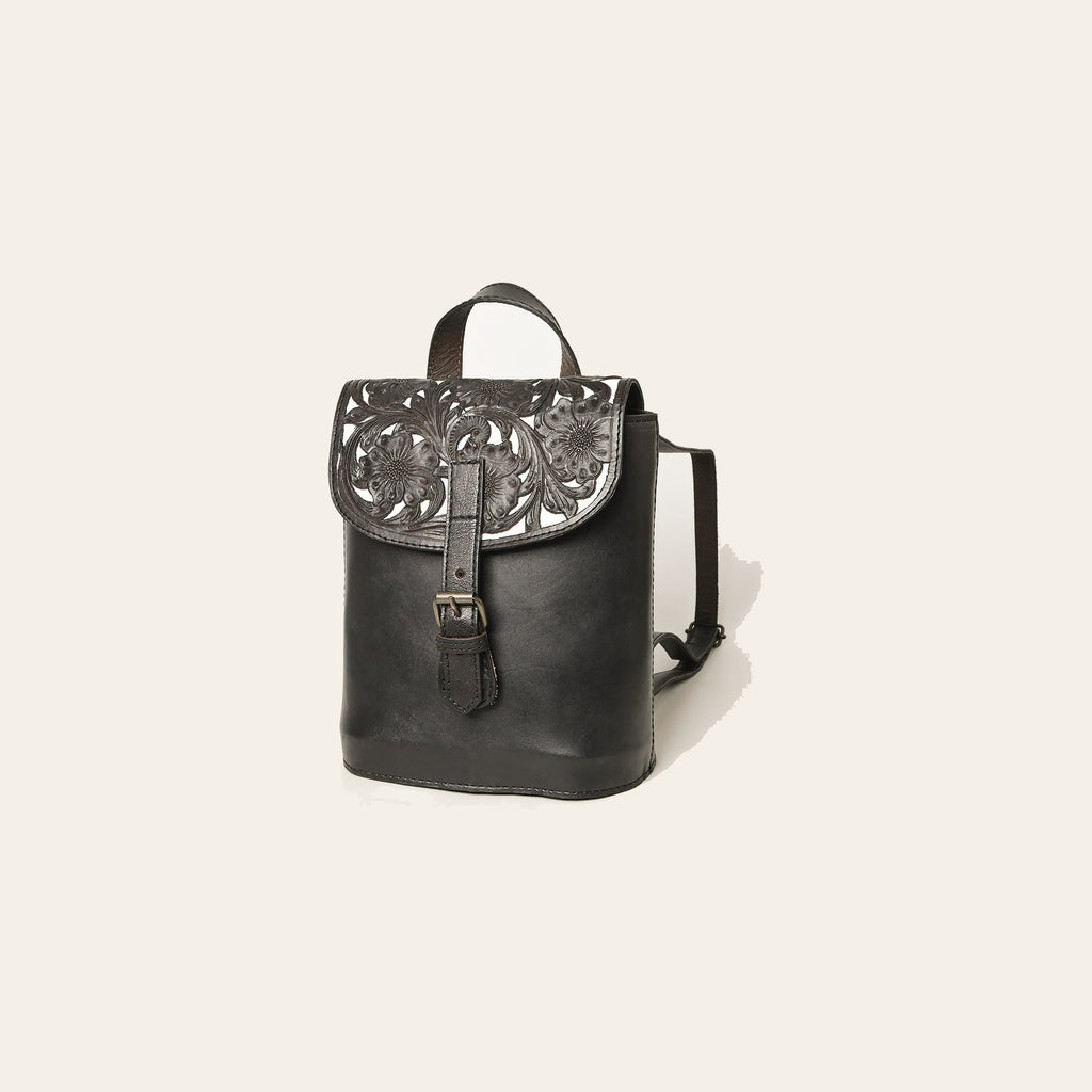 OHLAY Backpack Hand Tooled Genuine Leather Women's Bag Western Handbag Purse | Womens Handbags Belt for Women Summer
