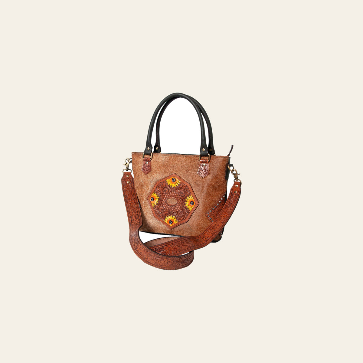 OHLAY KBK124 TOTE Hand Tooled Hair-on Genuine Leather women bag western handbag purse