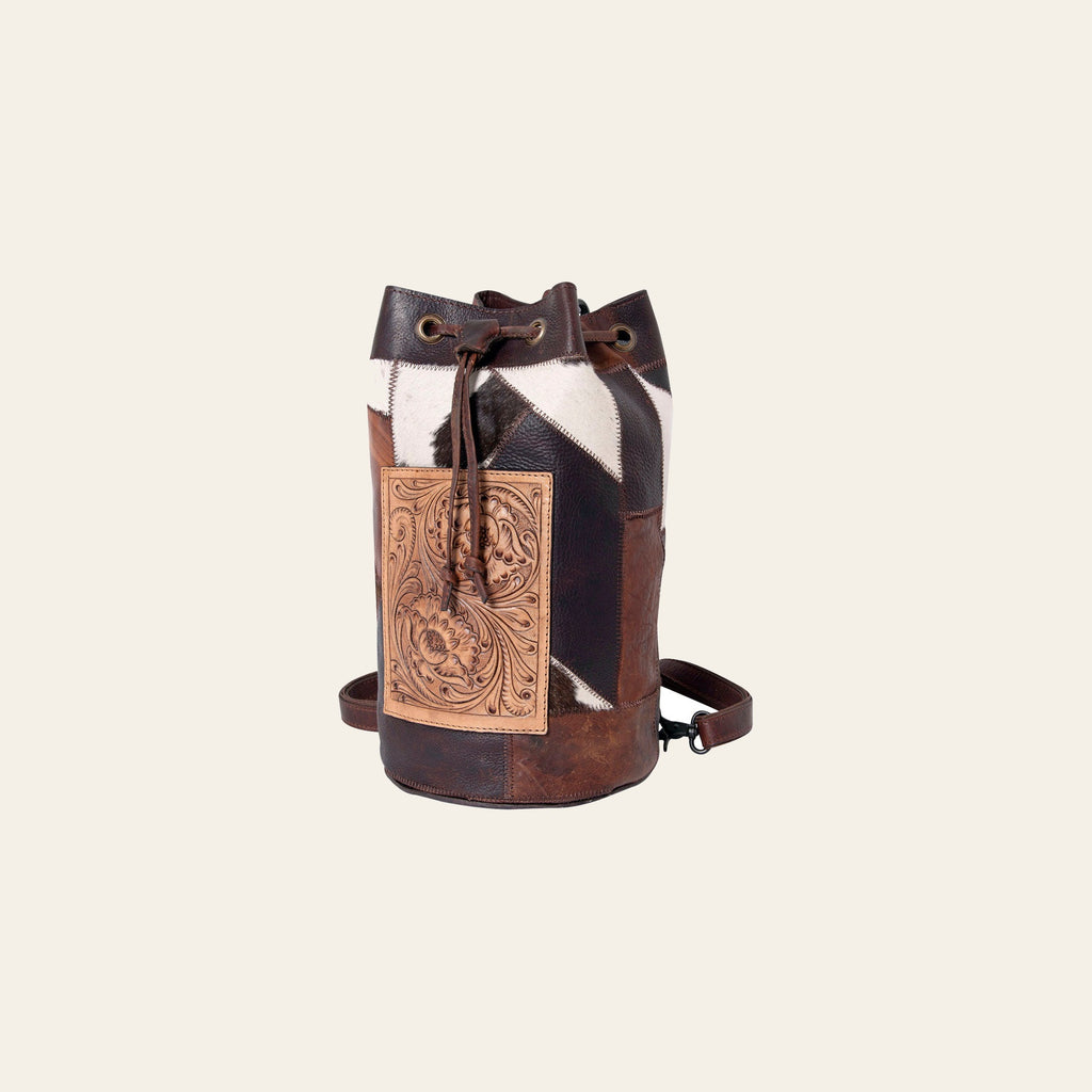 OHLAY Duffel Hand Tooled Hair-On Genuine Leather Women's Bag Western Handbag Purse | Womens Handbags Belt for Women Summer